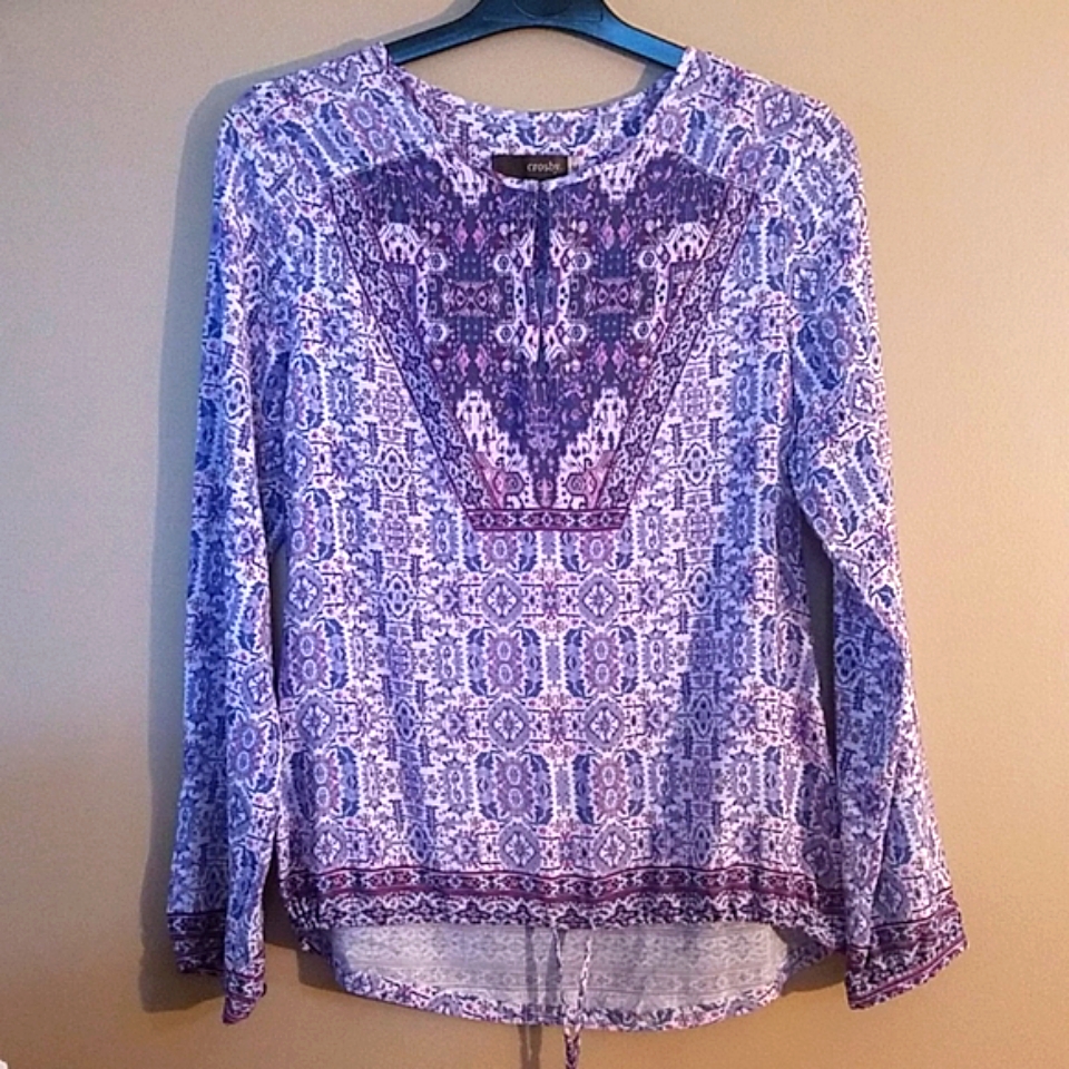 Crosby Boho Front Tie Top Sz M
